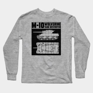 M-10 TANK DESTROYER (WOLVERINE) Long Sleeve T-Shirt